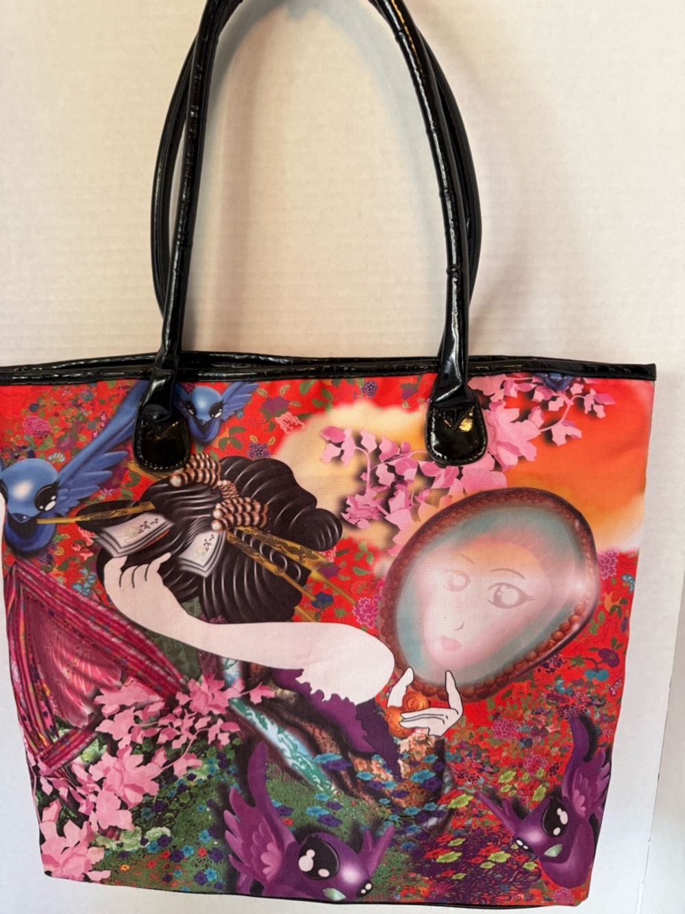 Vinyl tote bag, Ed Hardy by Miguel Paredes, graphic print - Picture 4 of 4